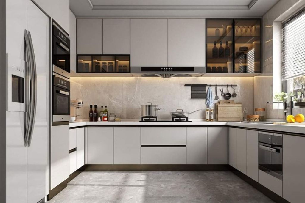 mẫu tủ bếp gỗ công nghiệp đẹp 
