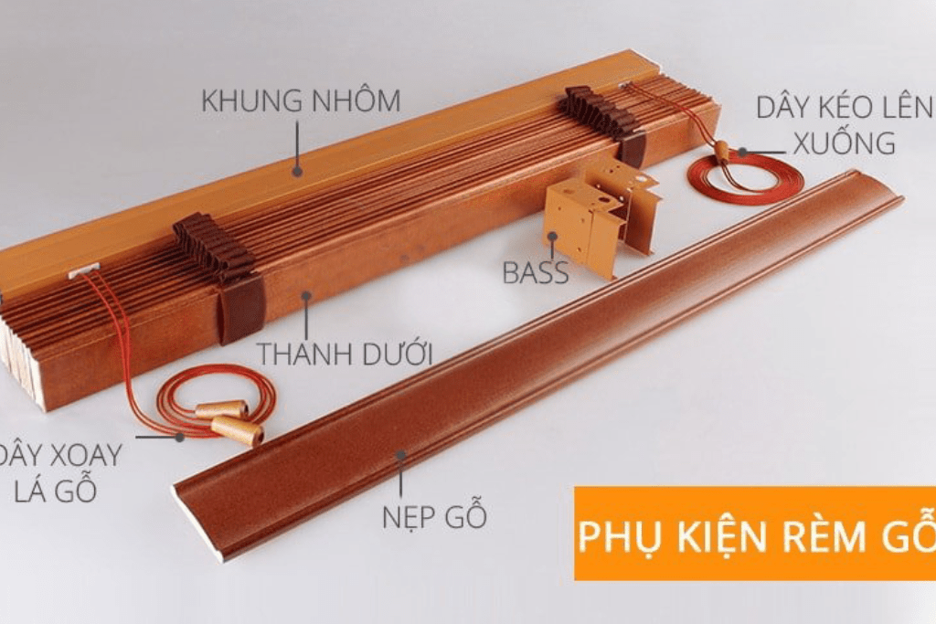 cấu tạo rèm sáp gỗ 