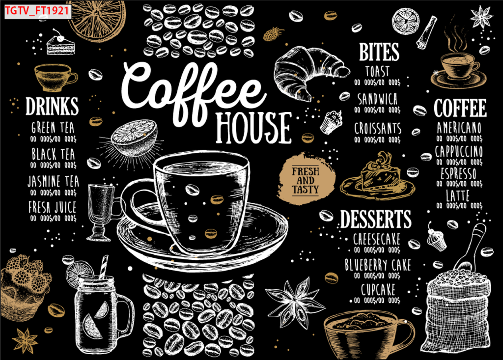 Cách chọn tranh dán tường cho quán café, trà sữa đẹp theo xu hướng